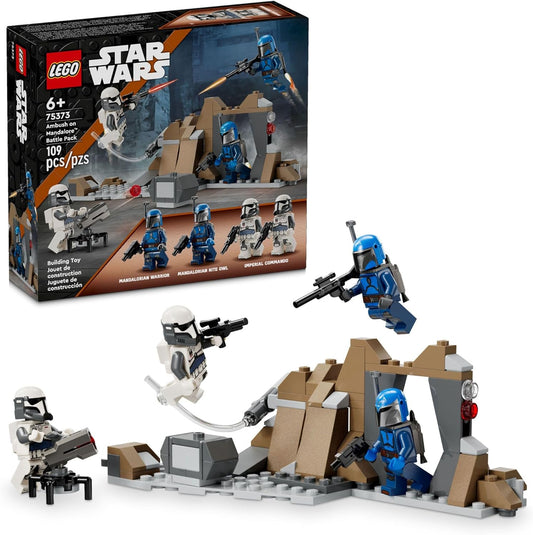 LEGO Star Wars The Mandalorian Ambush on Mandalore Battle Pack Building Toy with 4 Star Wars Minifigures Brick Built Playset