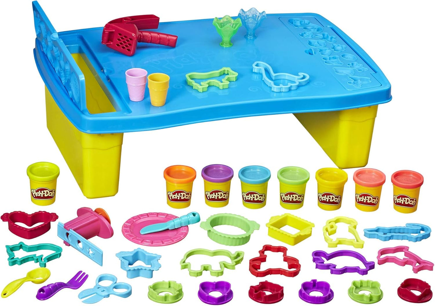 Play-Doh Play 'n Store Table A" 25+ Accessories 8 Cans of Assorted Colors – 25