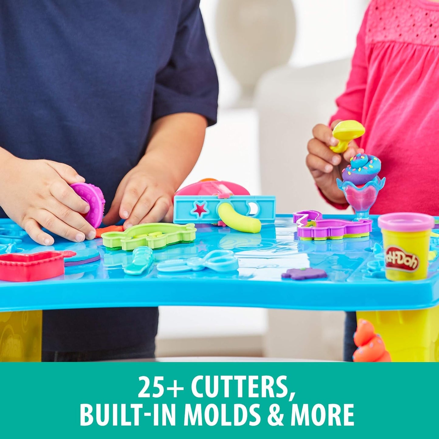 Play-Doh Play 'n Store Table A" 25+ Accessories 8 Cans of Assorted Colors – 25