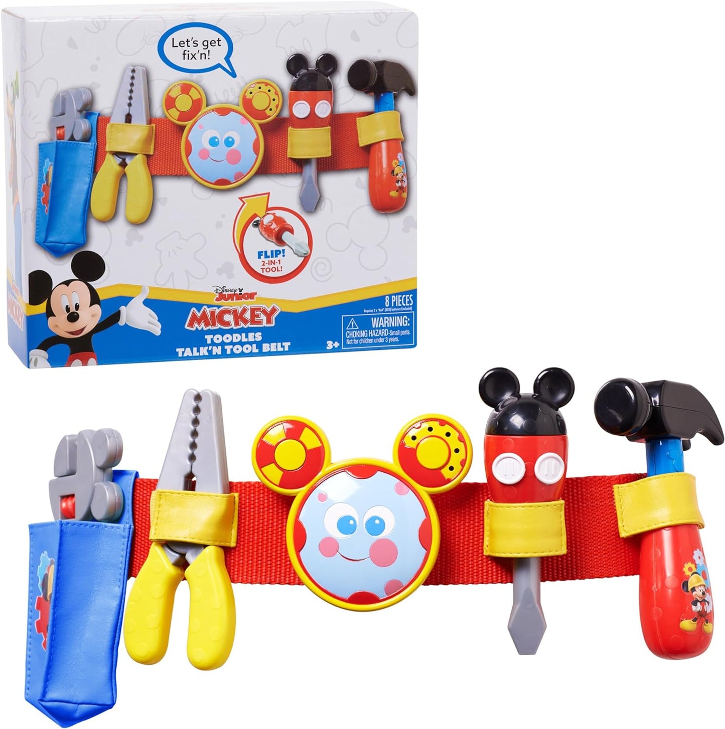Disney Mickey Toodles Talk'n Toolbelt A" Pretend Play Tool Set for Kids