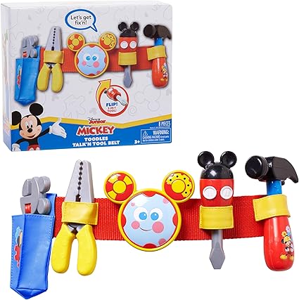 Disney Mickey Toodles Talk'n Toolbelt and Play Tool for and Pretend Play for Ages 3 Up by