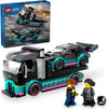 LEGO City Race Car and Car Carrier Truck Toy Playset