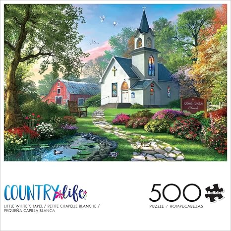 Buffalo Games Buffalo - Dominic Davison - Little White Chapel - 500 Piece Jigsaw Puzzle