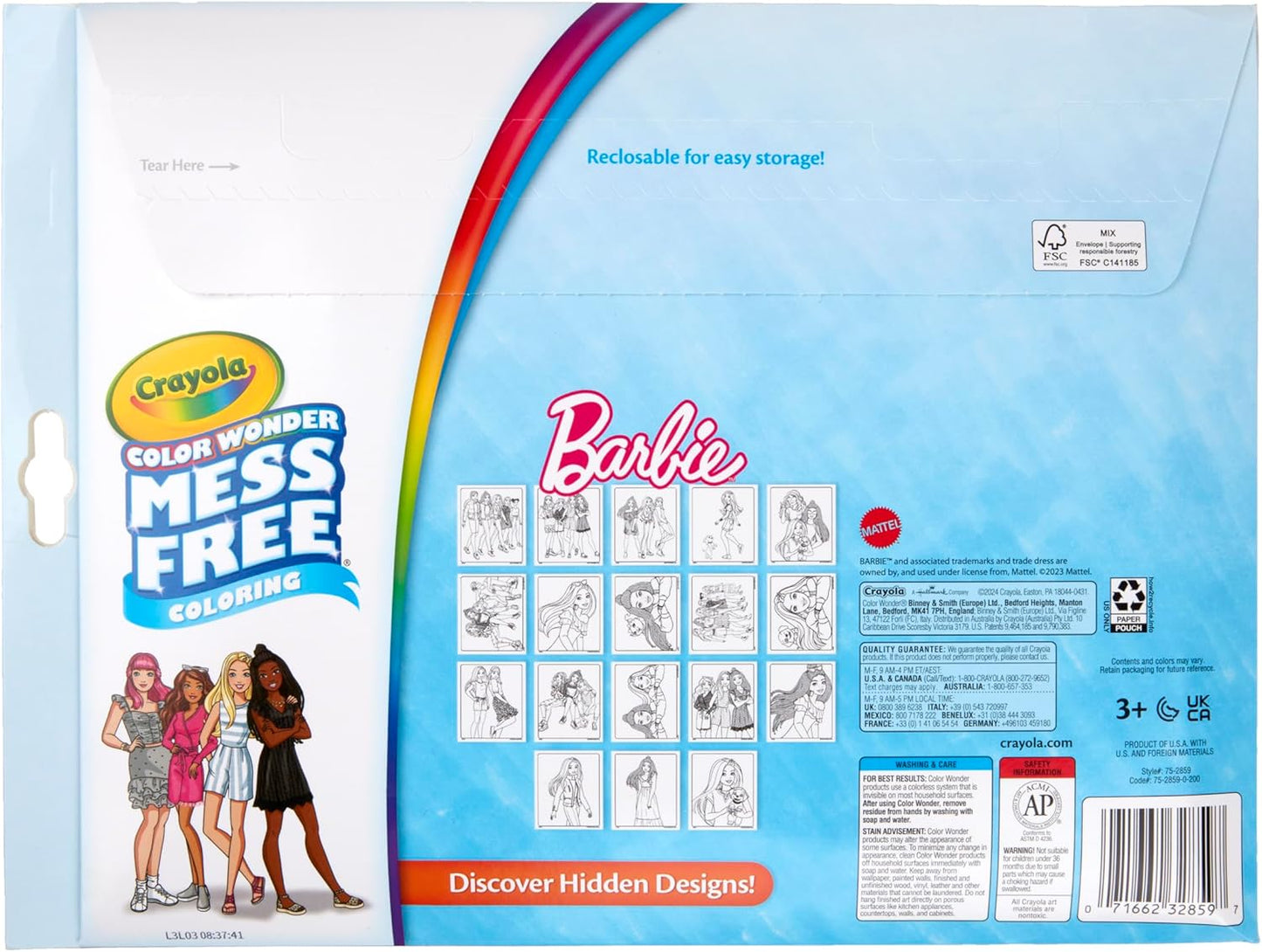 Crayola Color Wonder Barbie Coloring Book & Markers