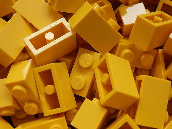LEGO Bricks: Yellow 1x2. Part 3004 (X 100) – 1