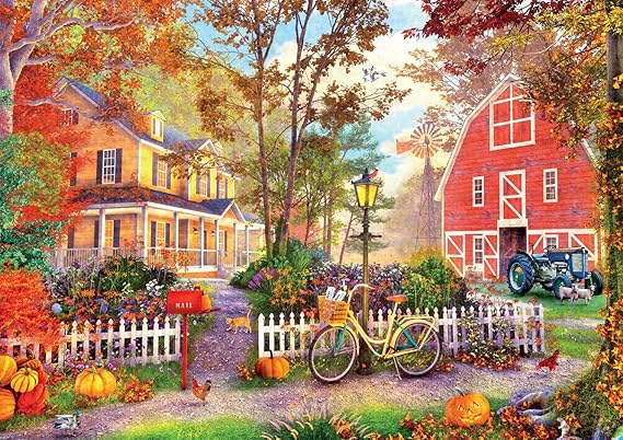 Buffalo Games Buffalo - Dominic Davison - Autumn Farmhouse - 500 Piece Jigsaw Puzzle