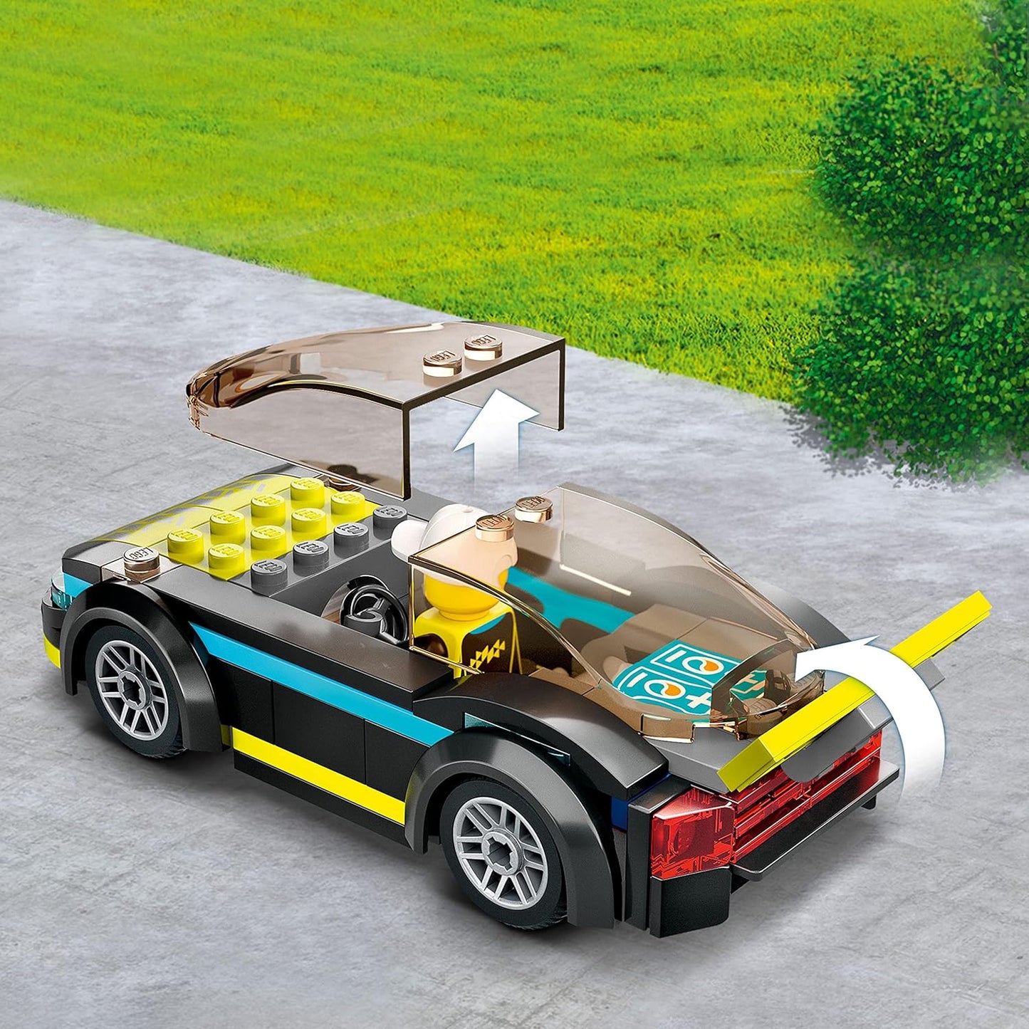 LEGO City Electric Sports Car A" Race Car Set with Racing Driver Minifigure Fun Toy for Kids 5+ – 5