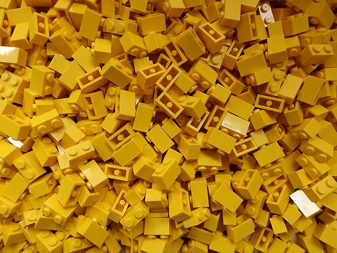LEGO Bricks: Yellow 1x2. Part 3004 (X 100) – 1