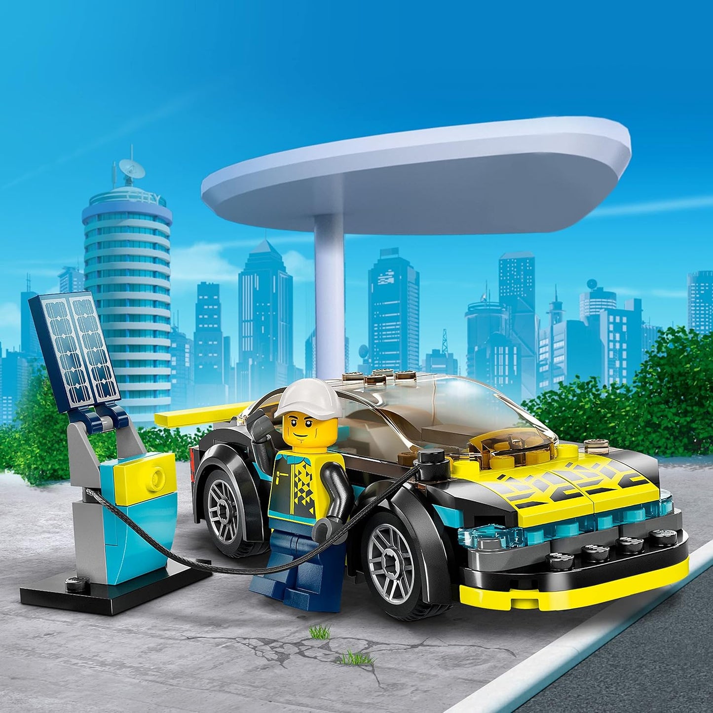 LEGO City Electric Sports Car A" Race Car Set with Racing Driver Minifigure Fun Toy for Kids 5+ – 5