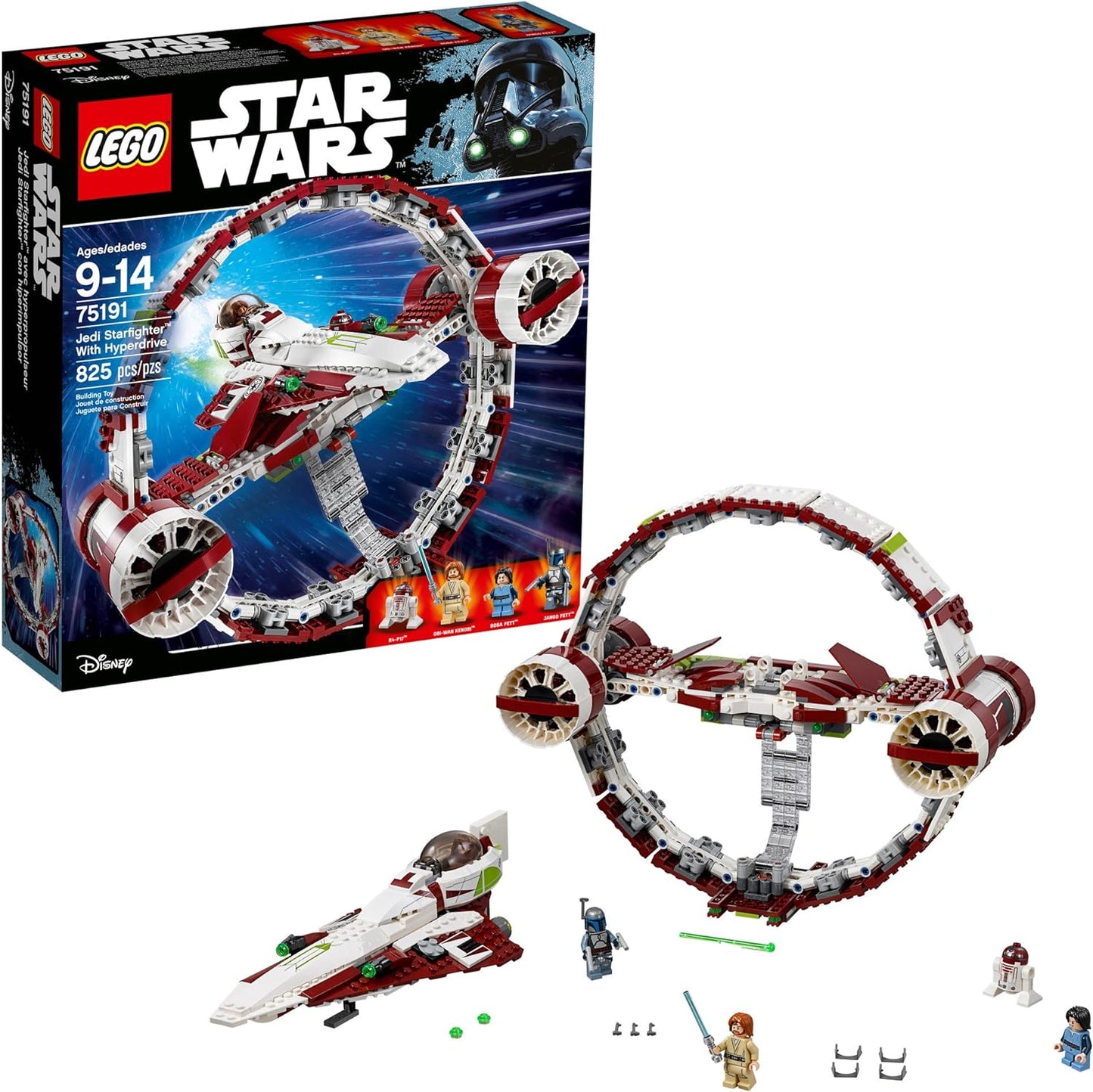 Star Wars LEGO 6175769 Jedi Starfighter with Hyperdrive 75191 Building Kit – 6175769