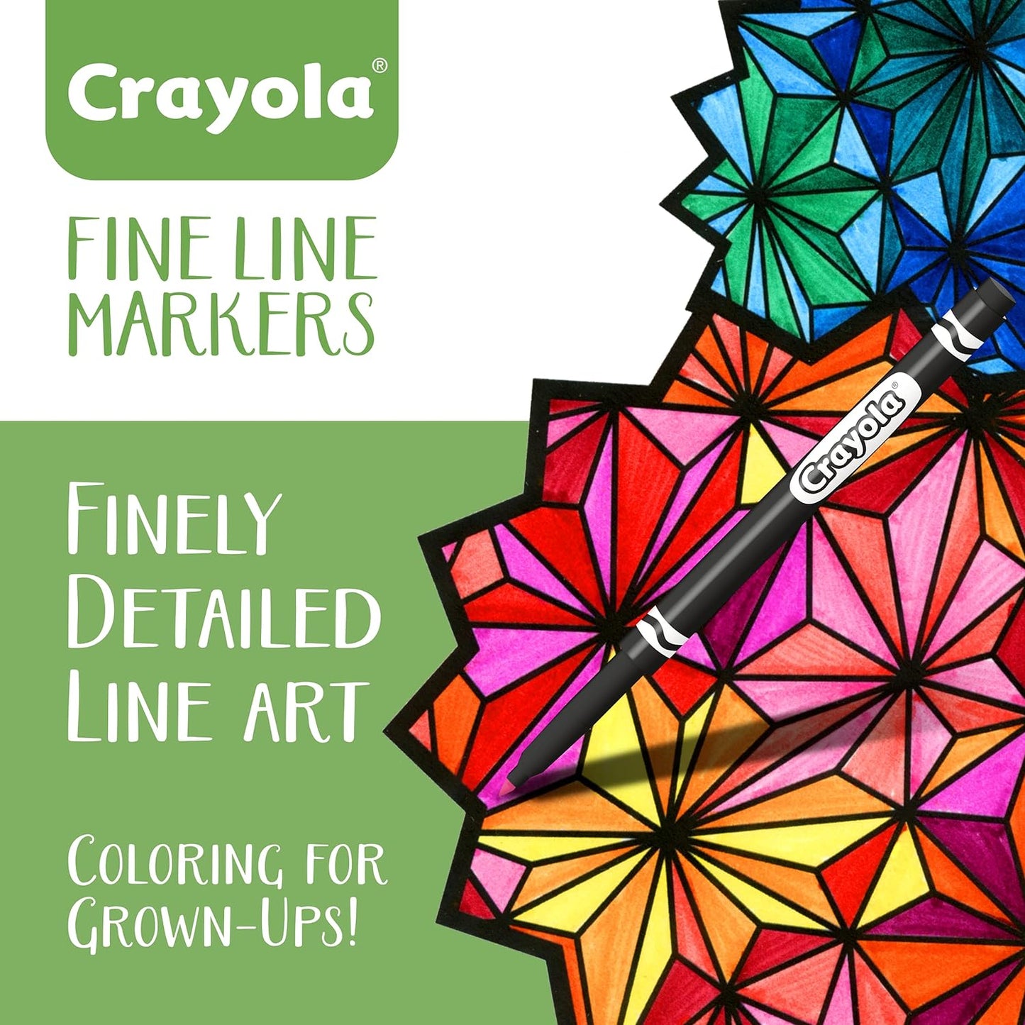 Crayola Fine Line Markers A" 40-Count Thin Markers for Adult Coloring – 40