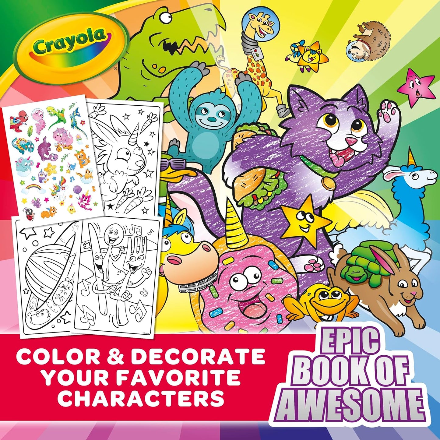 Crayola Epic Book of Awesome A" 288-Page Coloring Book – 288
