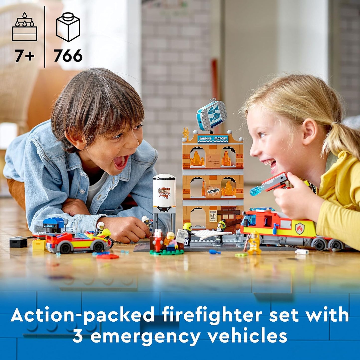 LEGO City Fire Brigade 60321 Building Set with Fire Truck & 5 Minifigures – 60321