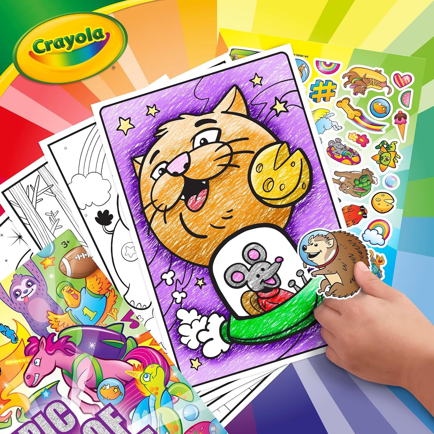 Crayola Epic Book of Awesome A" 288-Page Coloring Book – 288