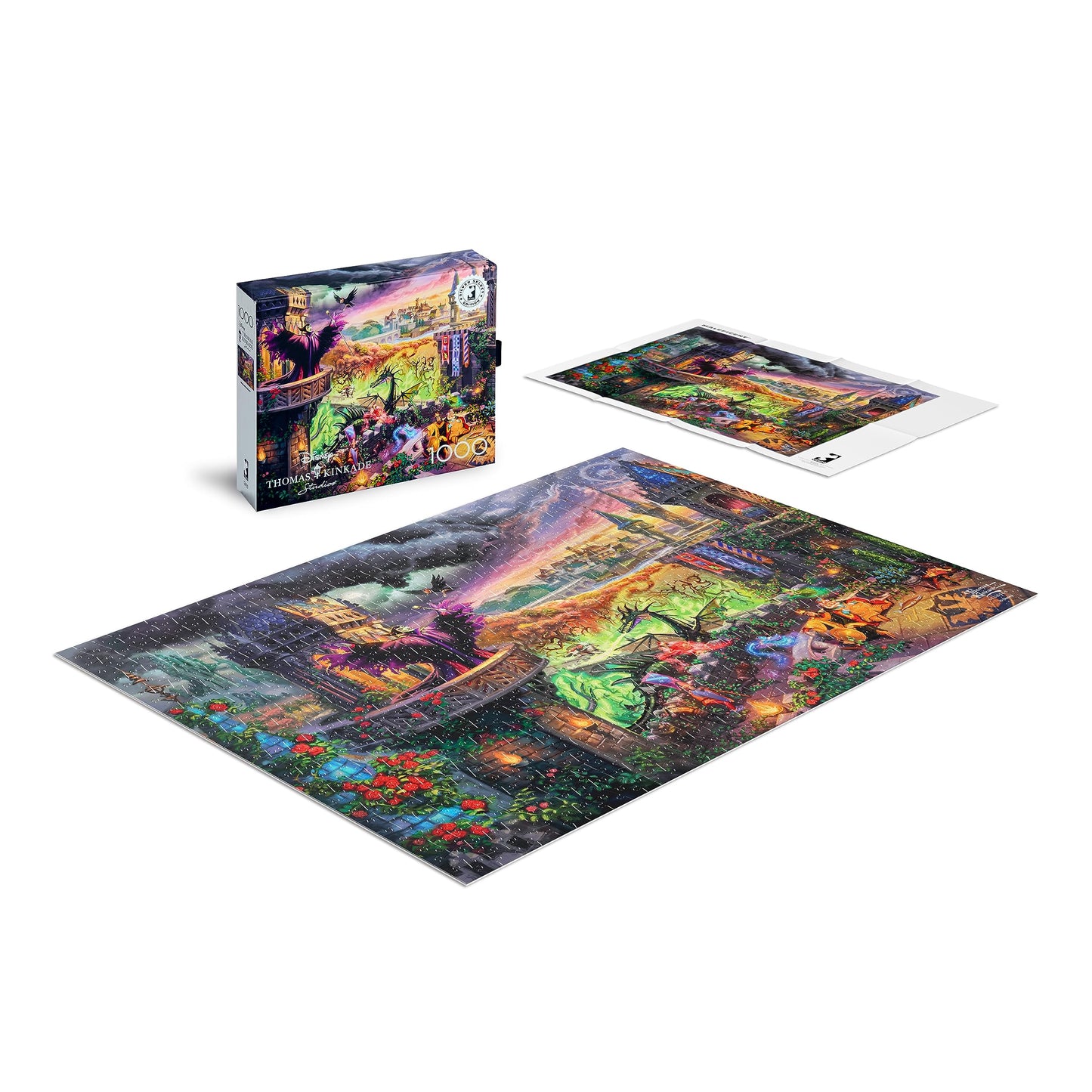 Buffalo Games Ceaco - Silver Select - Kinkade Disney - Maleficent - 1000 Piece Jigsaw Puzzle