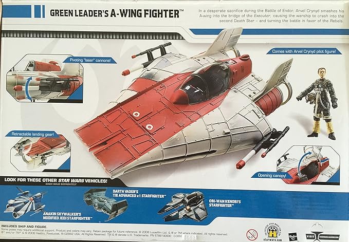 Star Wars Saga 2008 Legacy Collection: Exclusive Green Leader's A-Wing Fighter – 2008