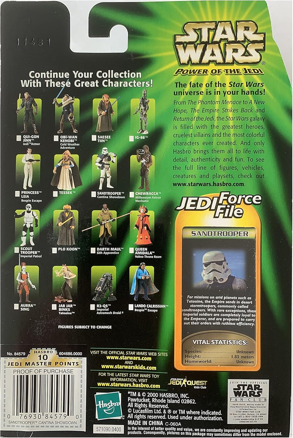 Star Wars Power of the Jedi Sandtrooper Tatooine Patrol Action Figure 3.75 Inches