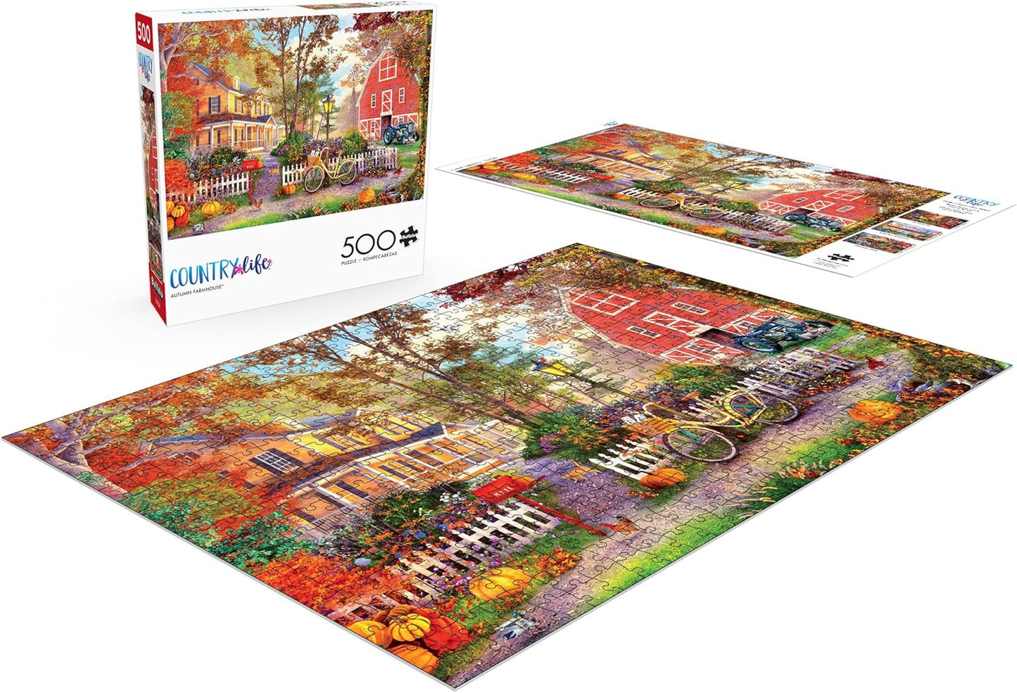 Buffalo Games Buffalo - Dominic Davison - Autumn Farmhouse - 500 Piece Jigsaw Puzzle