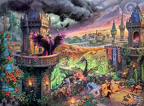 Buffalo Games Ceaco - Silver Select - Kinkade Disney - Maleficent - 1000 Piece Jigsaw Puzzle