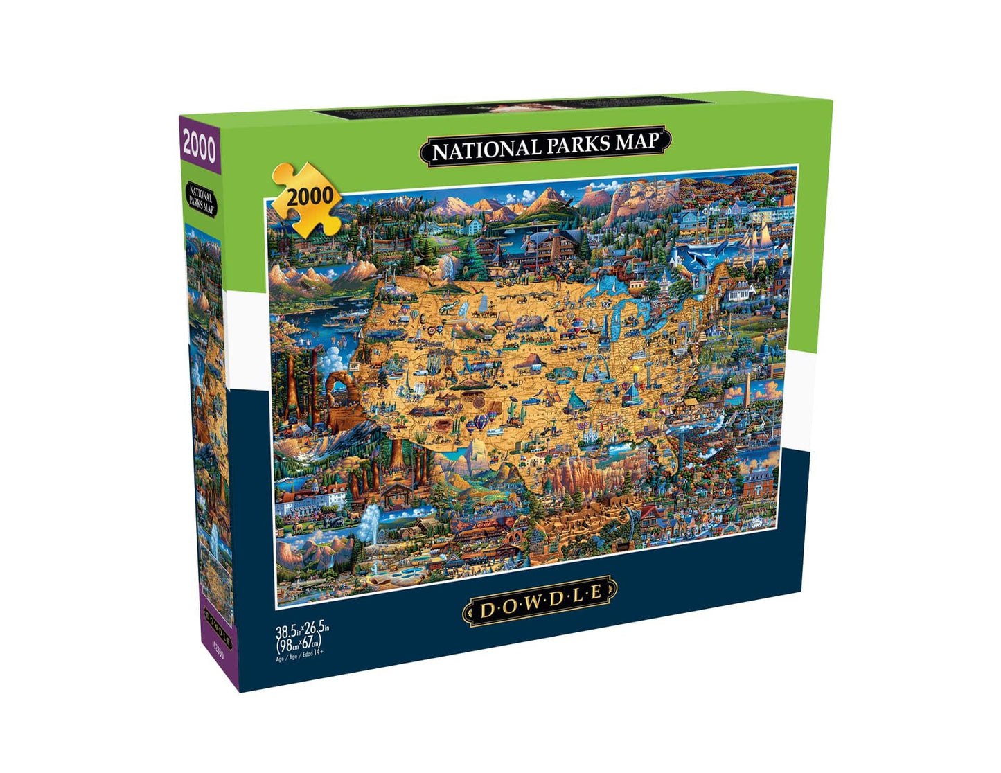 Buffalo Games Buffalo - Dowdle - National Parks Map - 2000 Piece Jigsaw Puzzle