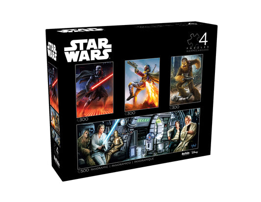Buffalo Games Buffalo - Star Wars - 4 x 1 Multipack - Classic Multipack 2 - Multi Piece Jigsaw Puzzle