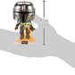 Funko Pop Star Wars Across The Galaxy - The Mandalorian Holding Grogu with Pin Chrome