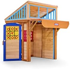 Little Tikes Real Wood Adventures 5-in-1 Game House Outdoor Wood Game Playhouse for All