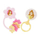 Disney 2 Pack Disney Princess Character Shape Rattle and Keyring Teether Premium Toddler