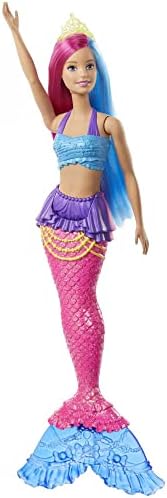 Barbie Dreamtopia Mermaid Doll with Pink Blue Hair Tail Plus Tiara Accessory
