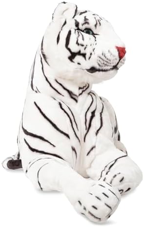 Melissa & Doug Melissa Doug Giant Siberian White Tiger - Lifelike Stuffed Animal over 5 feet long - Extra Large Plush