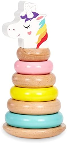 Little Tikes Wooden Critters Unicorn Shape Stacker Developmental Toy