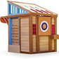 Little Tikes Real Wood Adventures 5-in-1 Game House Outdoor Wood Game Playhouse for All