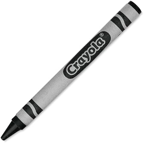 Crayola Crayons Black Single Color Crayon Refill 12 Count Bulk Crayons School Supplies