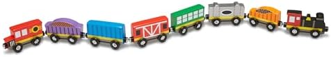 Melissa & Doug Melissa Doug Wooden Magnetic Train Cars - 8 Piece Educational and