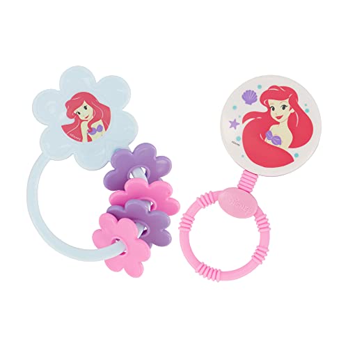 Disney 2 Pack Disney Princess Character Shape Rattle and Keyring Teether Premium Toddler