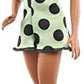 Barbie Fashionistas Doll 200 with Brunette Hair Lime Green Polka Dot Romper Barbie