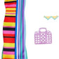 Barbie Fashion Pack of Doll Clothes Complete Look Set with Striped Dress and