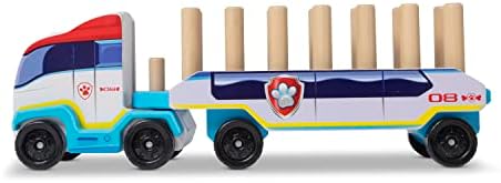 Melissa & Doug Melissa Doug PAW Patrol Wooden ABC Block Truck 33 Pieces - Sort And Stack Alphabet Blocks For Toddlers Vehicle