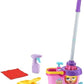 LeapFrog Clean Sweep Learning Caddy Mop and Broom Cleaning Toy Set for Ages 3-5 Pink
