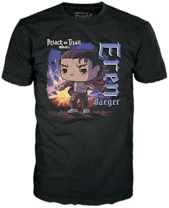 Funko POP Tee Attack on Titan - Eren Yaeger with Marks - Small - S - T-Shirt - Clothes with Collectable Vinyl Figure