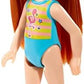 Barbie Club Chelsea Beach Doll Flamingo Bathing Suit