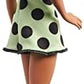 Barbie Fashionistas Doll 200 with Brunette Hair Lime Green Polka Dot Romper Barbie