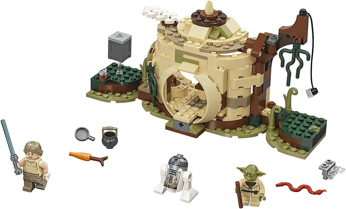 Star Wars YodaAA"A"s Hut Building Set with Yoda & R2-D2 Minifigures – 2