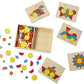 Melissa & Doug Melissa Doug Pattern Blocks and Boards - Wooden Classic Toy With 120 Solid Wood Shapes and 5 Double-Sided Panels Multi-colored - STEAM Animals Tangrams Puzzle