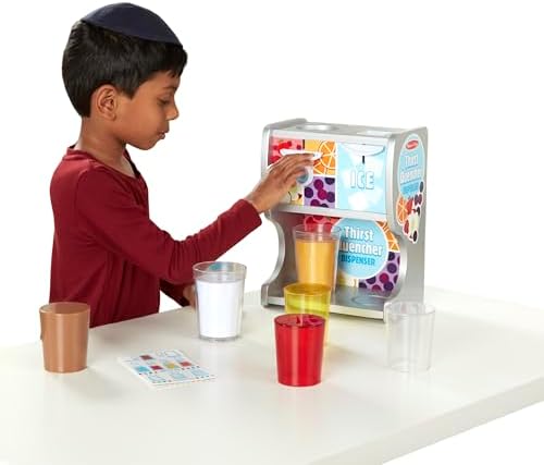 Melissa & Doug Melissa Doug Thirst Quencher Wooden Drink Dispenser With Cups Juice