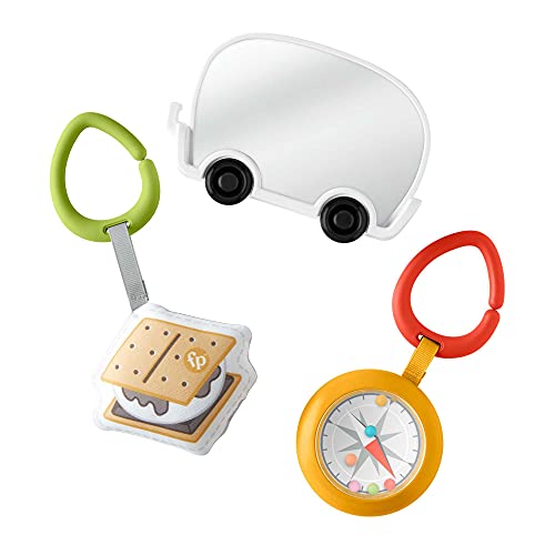 Fisher-Price S'more Fun Camping Gift Set 3 outdoor-themed baby toys and teether for