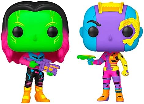 Funko Pop Black Light Two Pack Marvel Guardians of The Galaxy Vol. 2 Gamora Nebula 2