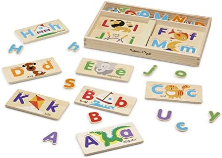 Melissa & Doug Melissa Doug ABC Picture Boards - Educational Toy With 13 Double-Sided