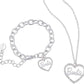 Barbie Crystal Heart Necklace Bracelet