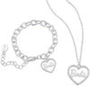 Barbie Crystal Heart Necklace Bracelet